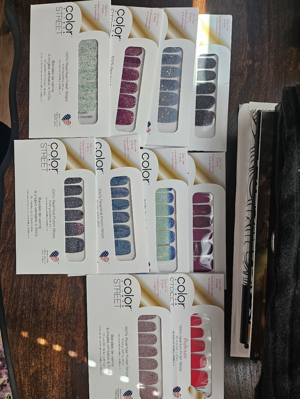 Color Street Glitter Nail Polish Strips - Assorted Pink, Purple, Blue, Silver